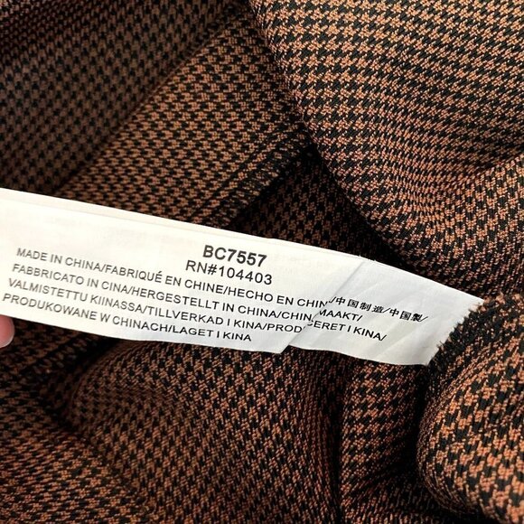 J.O.A. Abbott Brown Houndstooth Mini Skirt NEW M - Picture 6 of 8